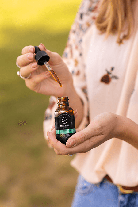 Girl in pink with tincture